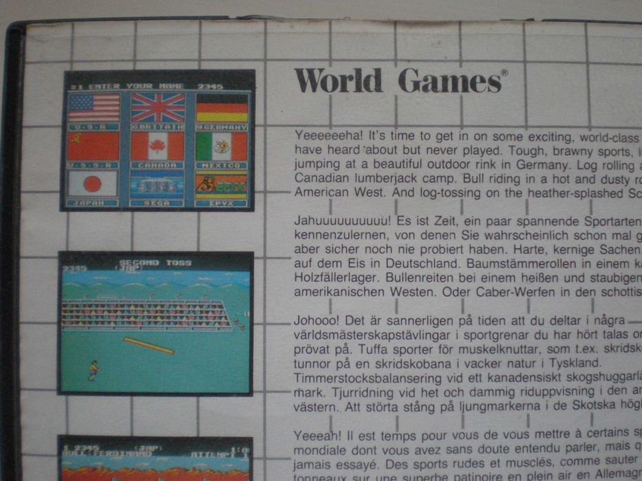 Sega Master System - Vigilante + World Games