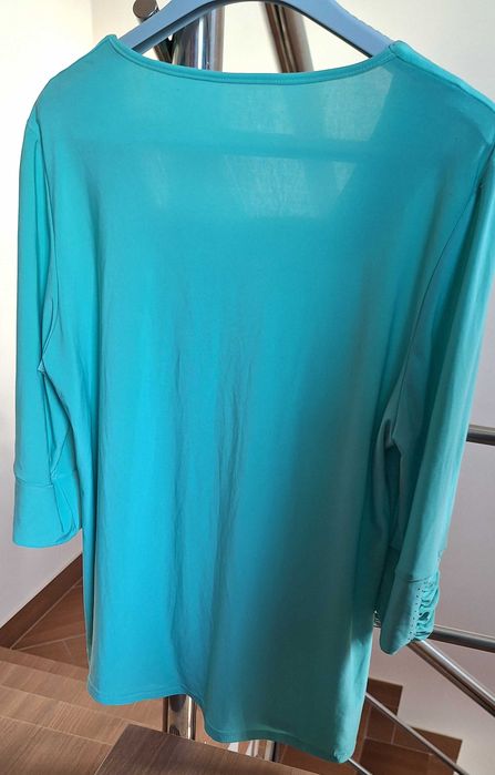 Bluzka XL elastyczna z ozdobą 3/4rękaw