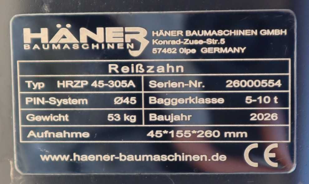 Ripper Ø45 mm Häner HRZP45-305A