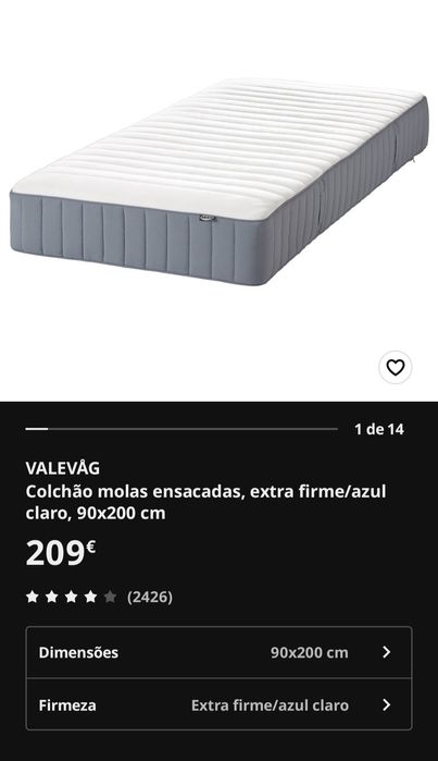 Cama com colchão novo 90x200