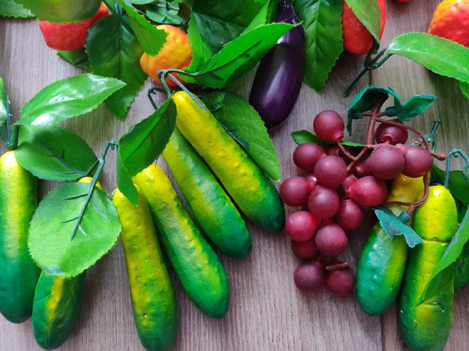 Искусственные фрукты, овощи, ягоды, муляжи - для детского сада