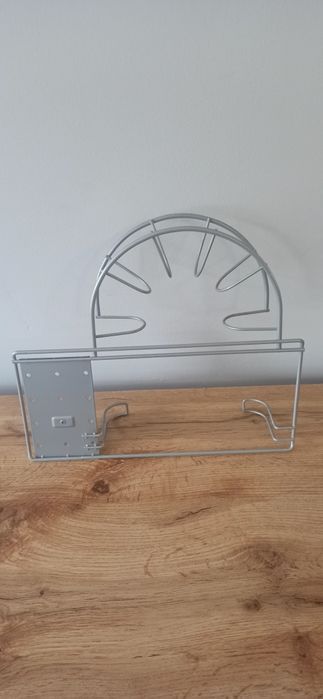 Uchwyt na rurę od odkurzacza mały wieszak srebrny