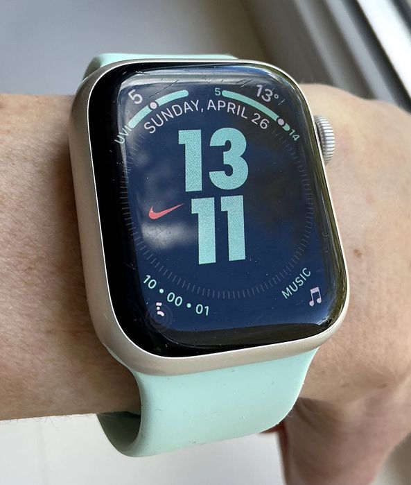 Apple Watch Series 7 Nike Edition 41 mm Starlight (GPS) Оригинал годинник
