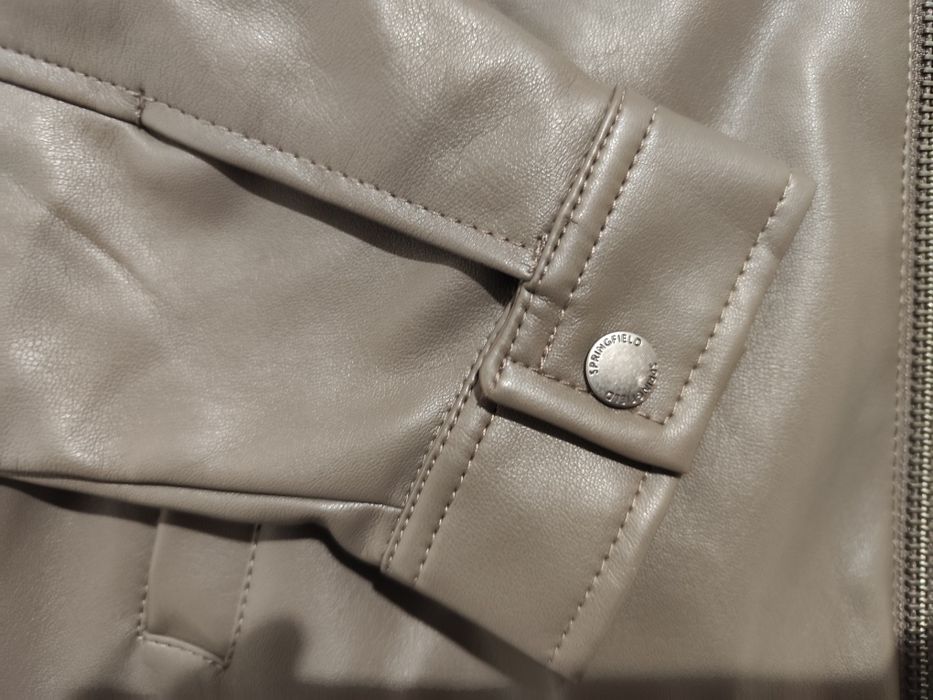 Kurtka męska bomberka Springfield sztuczna skóra eko brązowa nowa M