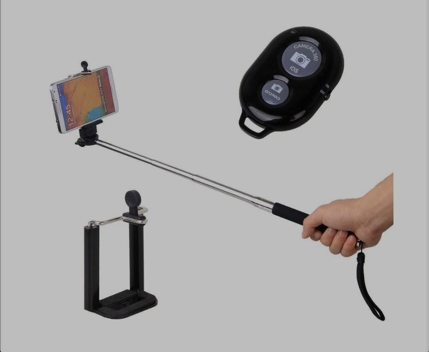 SHIRU Selfie Stick Monopod bezprzewodowy + pilot