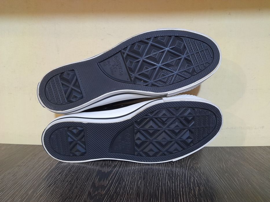 Чорні лаковані кеди унісекс Converse Chuck Taylor All Star р.39.5