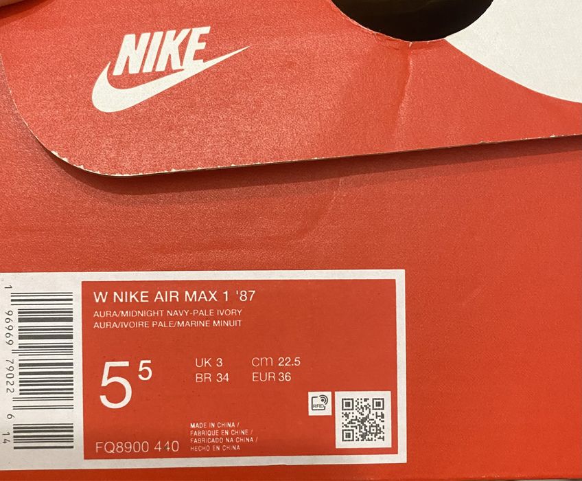 Нові Nike Air Max 1 стильні кросівки класика кроссовки 36р найк