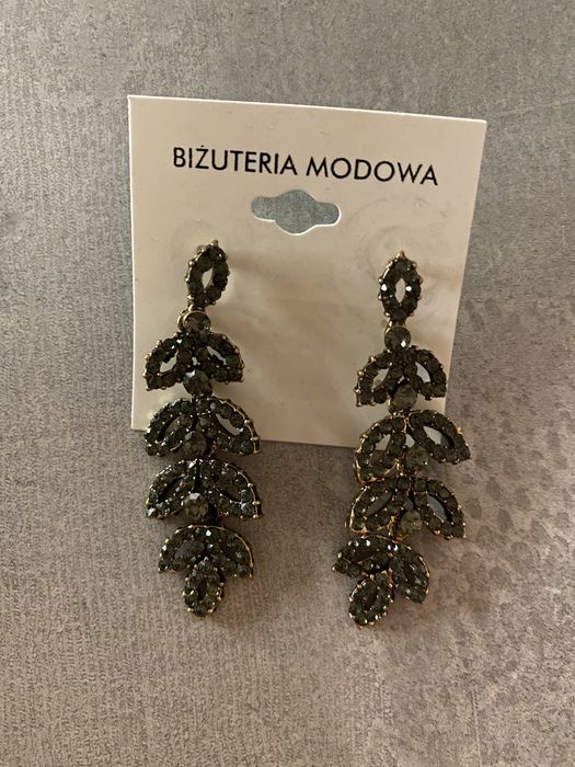 Długie kolczyki ciemna zieleń