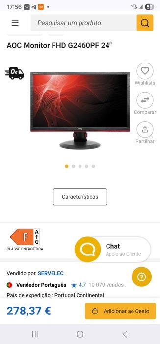 AOC g2460pf 24 amd FreeSync gaming monitor