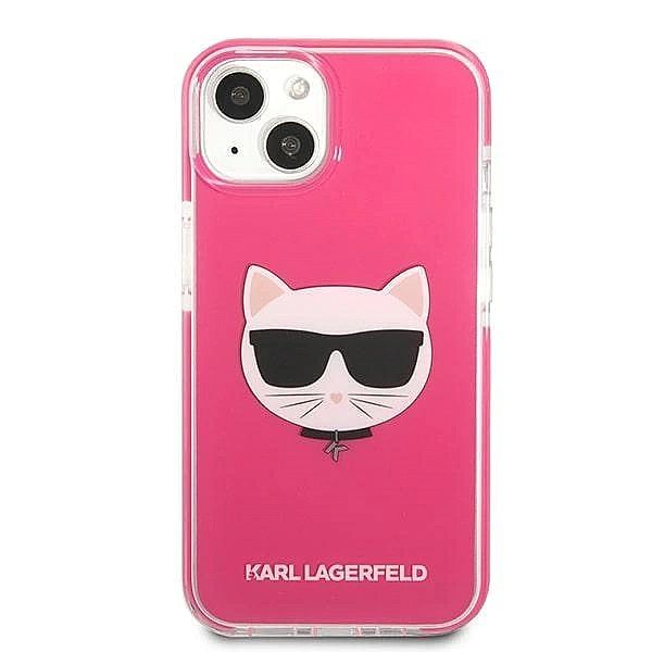 Etui Karl Lagerfeld Choupette Head na iPhone 13 mini - fuksjowy