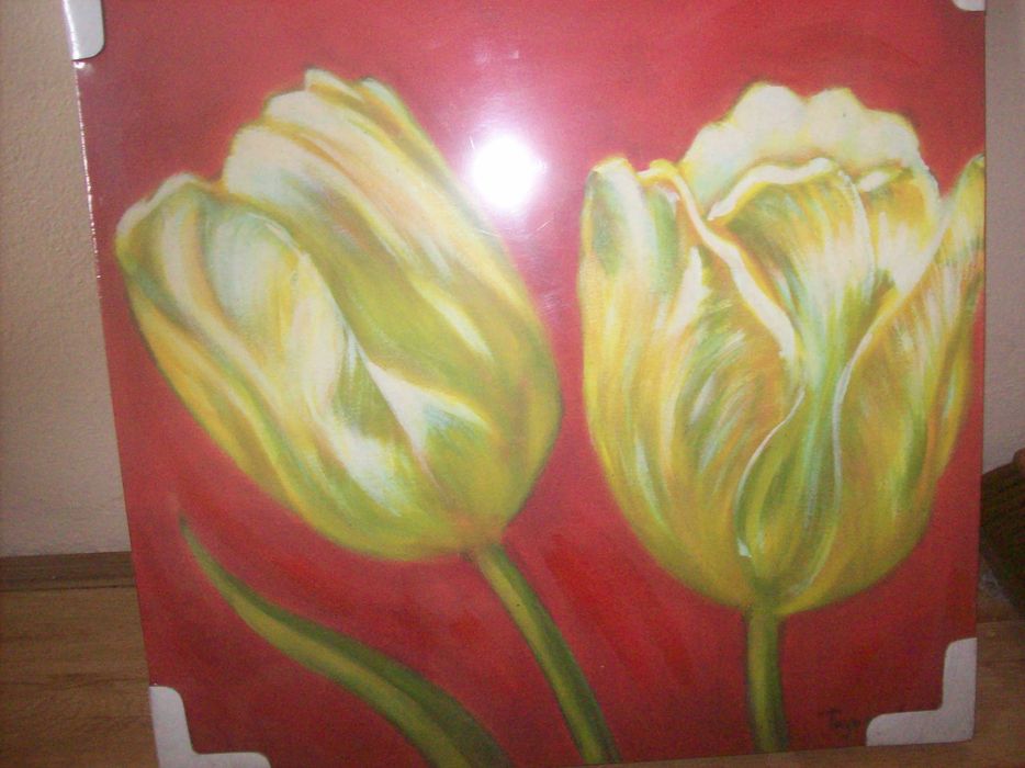 Obraz sygnowany tulipany