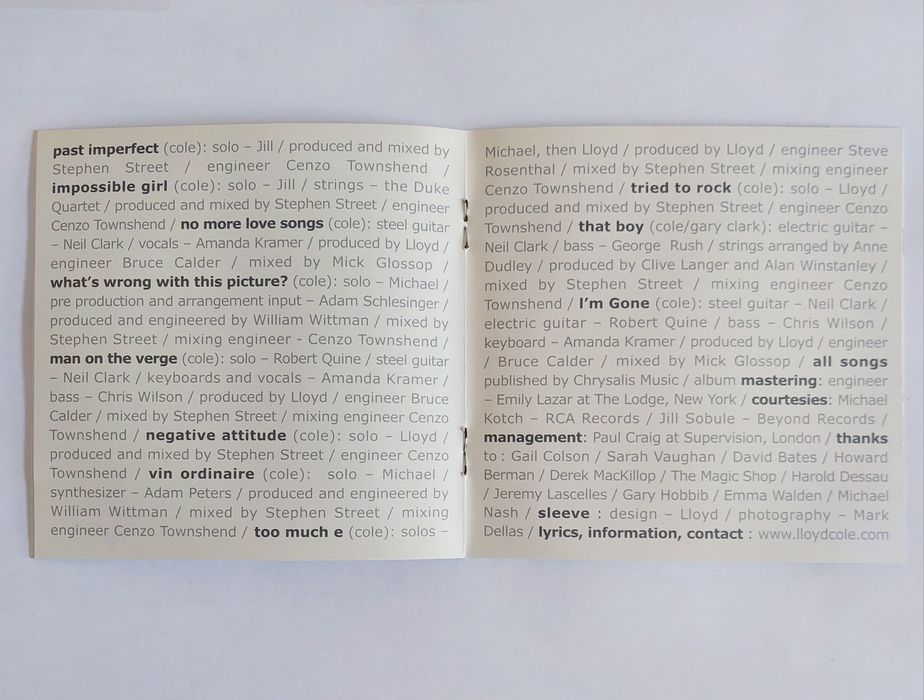 CD Lloyd Cole - The Negatives