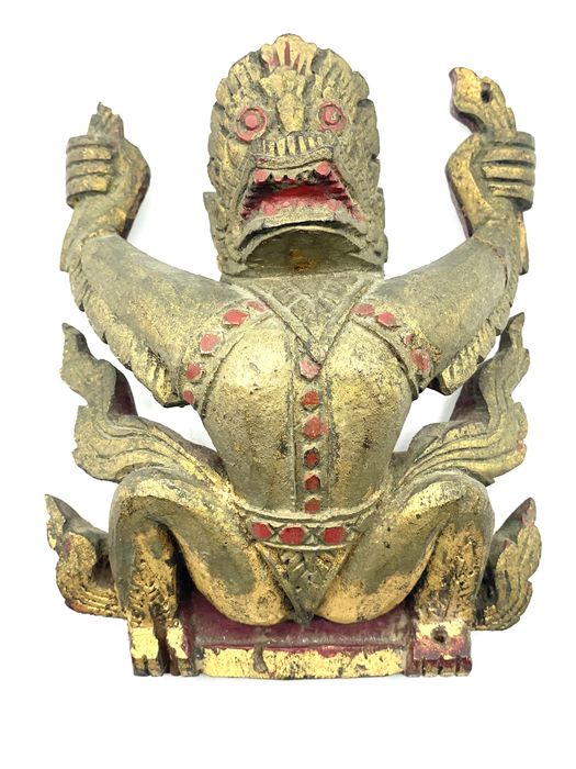 Estátua de Madeira Antiga de Garuda divindade india sec 18
