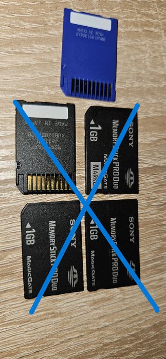 Pamięć foto - Memory Stick Duo 1 gb.  niebieska - używana sprawna