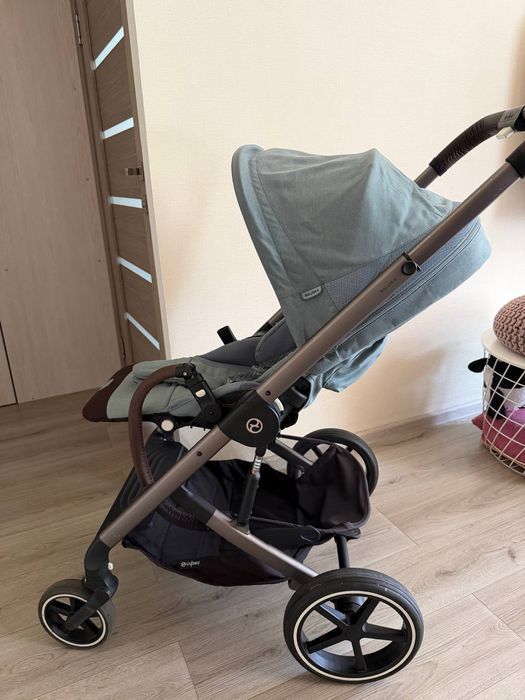 Дитяча коляска 2в1 Cybex Balios S Lux Sky Blue + люлька сірого кольору+ аксесуари