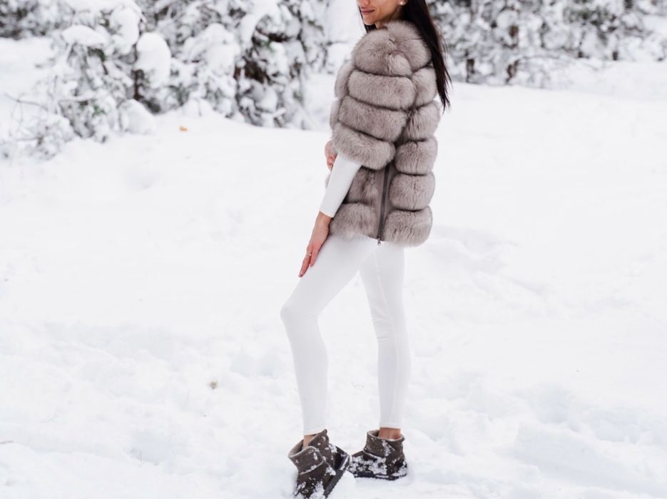 Полушубок из песца ,идеальное состояние