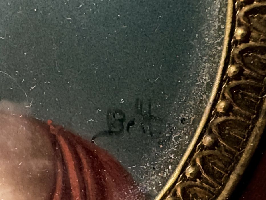 Lindissima antiga pintura miniatura - retrato de Pauline Bonaparte