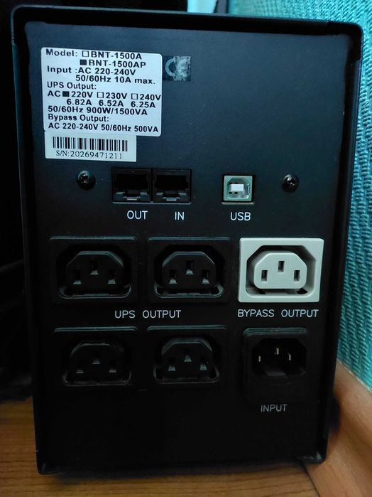 Безперебійник Powercom BNT-1500AP, UPS, ДБЖ, УПС, ИБП