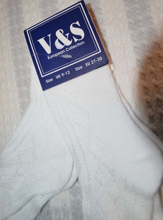 Ажурные белоснежные носочки для девочки, хлопок