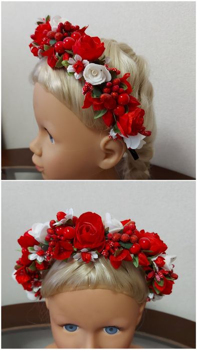 Обручі зі штучних квітів