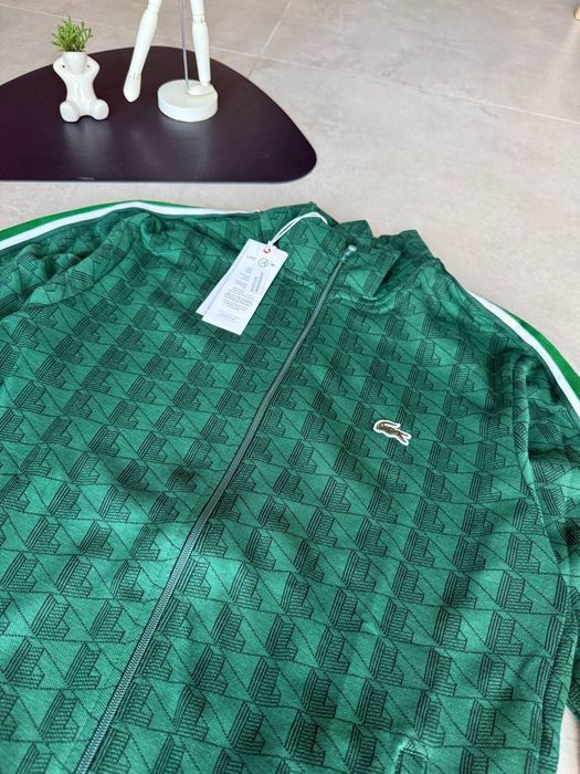 Світшот Кофта олімпійська зіпка  zip Lacoste Monogram  розмір  S-XL
