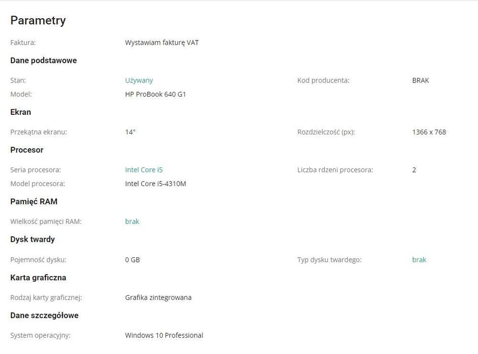 Laptop HP ProBook 640 G1 14" i5 4310U(PB4)