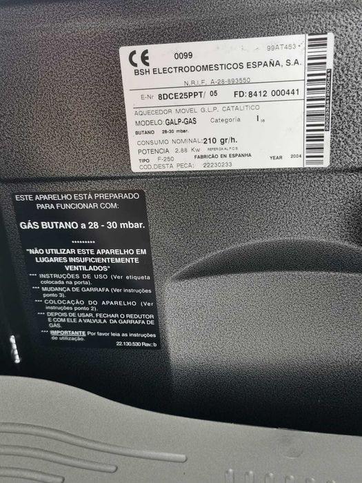 Aquecedor a gás novo