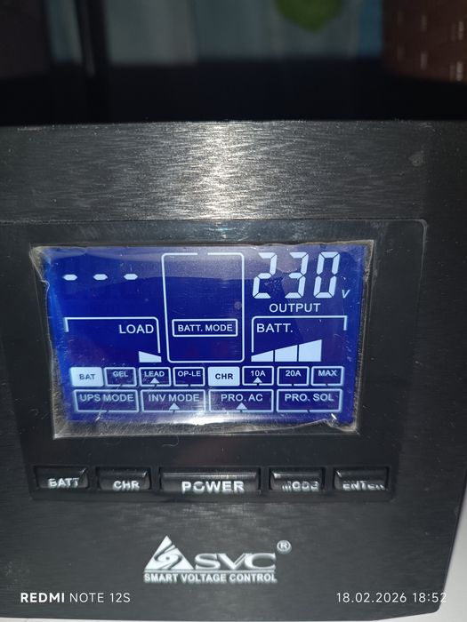 ДБЖ SVC XL-1200 UPS 1200VA/1000W Інвертор (12В -220В).