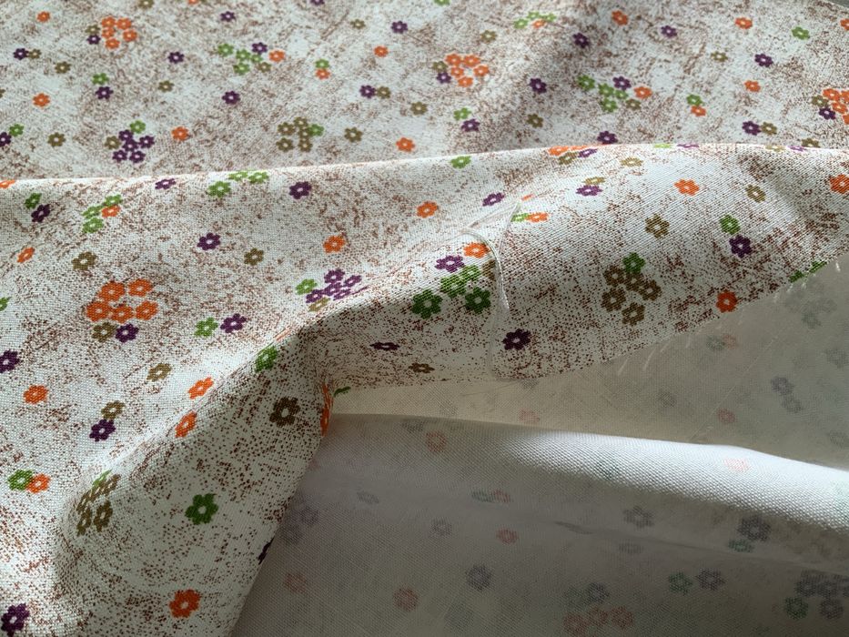 Tkanina NOWY kupon 290x91 cm POLSKI LEN vintage PRL z lat 70