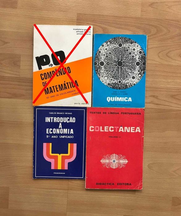 Livros escolares antigos anos 70 e 80