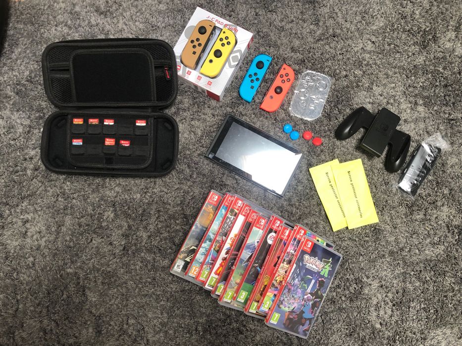 Nintendo Switch V2 + Jogos e Acessórios
