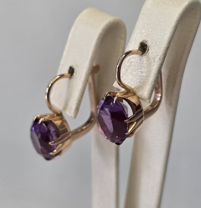 Золотые серьги ссср с александритом