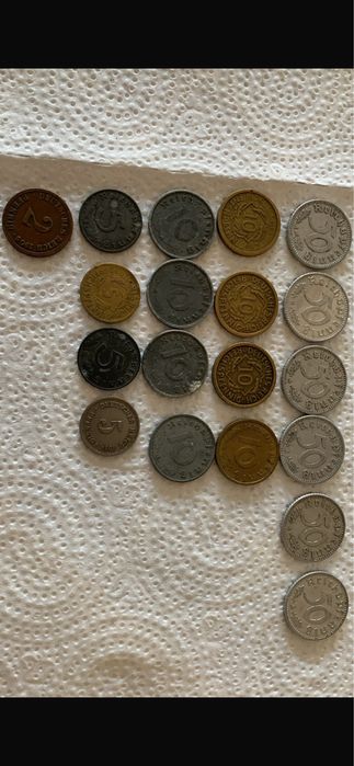 Monety niemieckie 1906-1941 oryginaly kolekcja