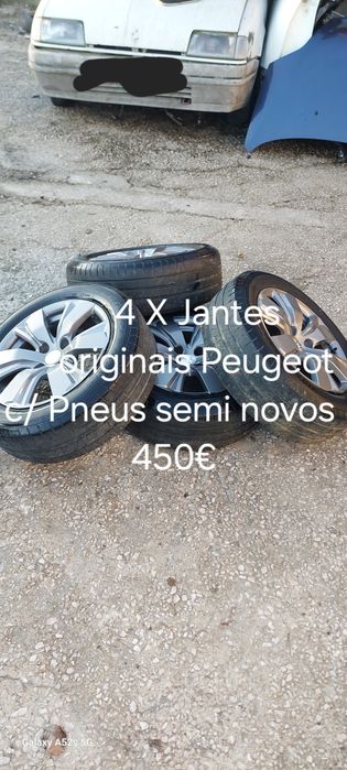 4 X Jantes especiais Peugeot com pneus semi novos  195/60/R16