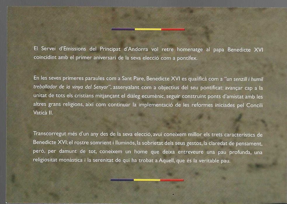 Andorra - - - "Carteira BNC-2006 - Benedictus XVI" - - - - - Moedas