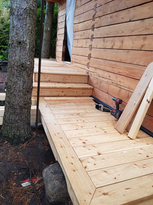 Tarasy kompozytowe , drewniane