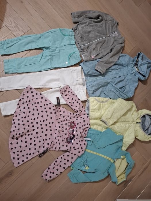 Zestaw ubrań paka dla dziewczynki 92 98 Cocodrillo kurtki sukienka