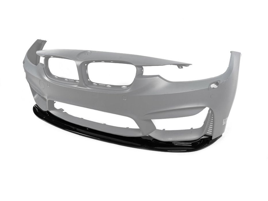 BMW 3 серія F30/F31 2012-2019 рр. Накладка на передній бампер DPT Lip V-1 (Для M3, чорний глянець)