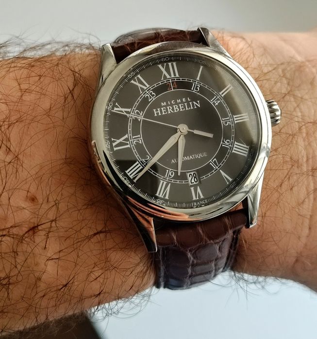 Zegarek męski klasyk Herbelin Automatic France Swiss Garniturowiec