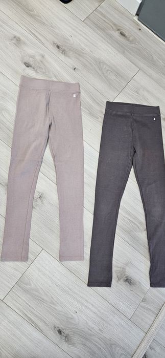Zara zestaw legginsow legginsy 152 prazkowane