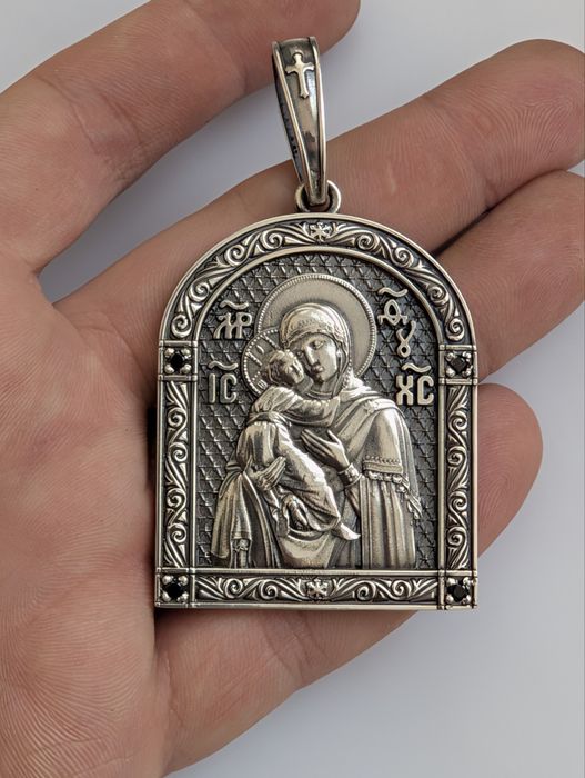 Срібна ладанка 40грам кулон серебряная срібло серебро Богородиця ікона