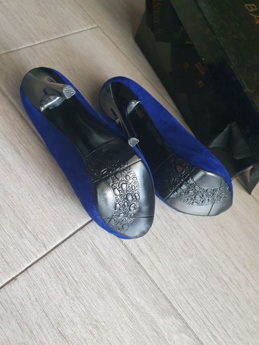Туфлі сині платформа 35р