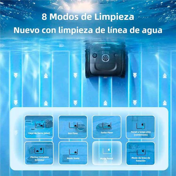 Robot de Piscina a Bateria E-TRON C2 VISION C/Câmera de Deteção