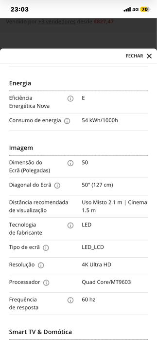 TV HISENSE 50A6Q (LED - 50"' - 126 cm - 4k Ultra HD - Smart TV)