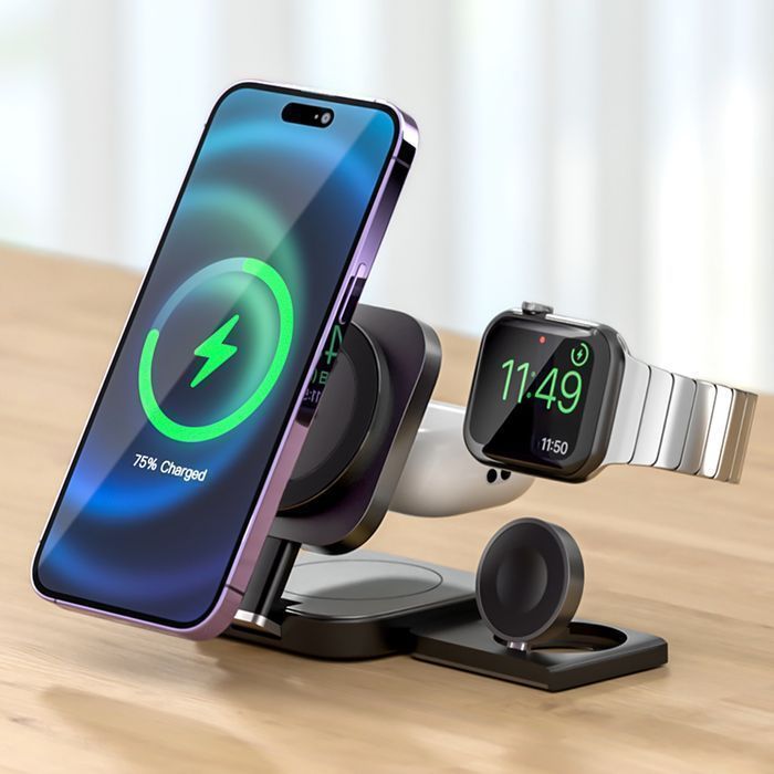 Ładowarka indukcyjna Qi Mag Safe 15W do iPhone Apple Watch AirPods