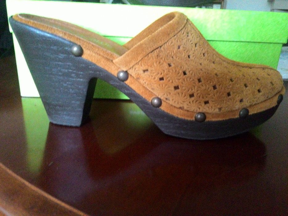 Socas de camurça camel tamanho 38