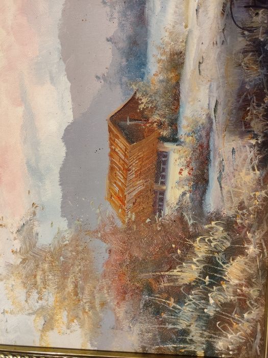 Quadro da natureza a óleo