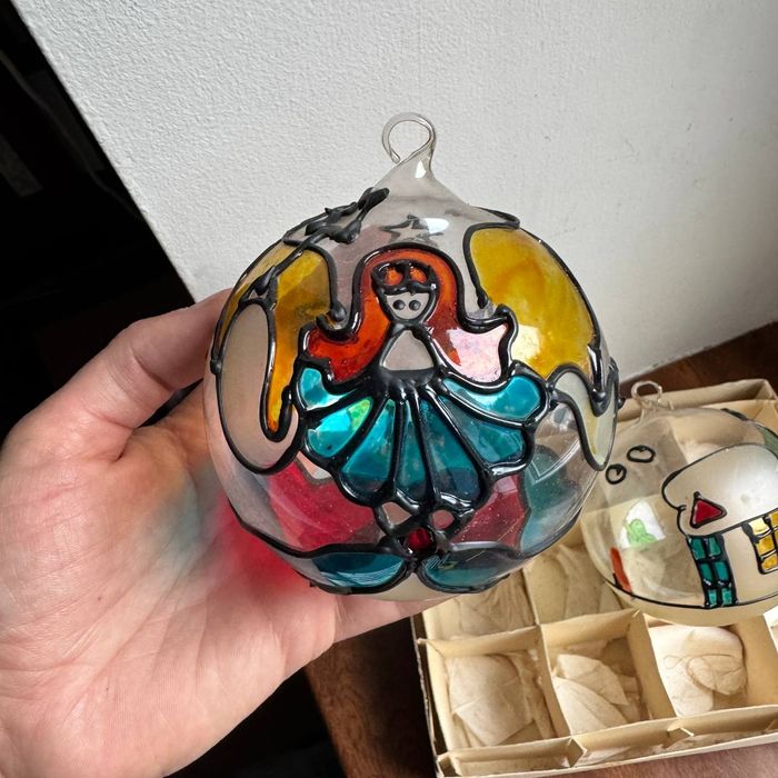Bombki choinkowe Lata 80 te Ręcznie malowane