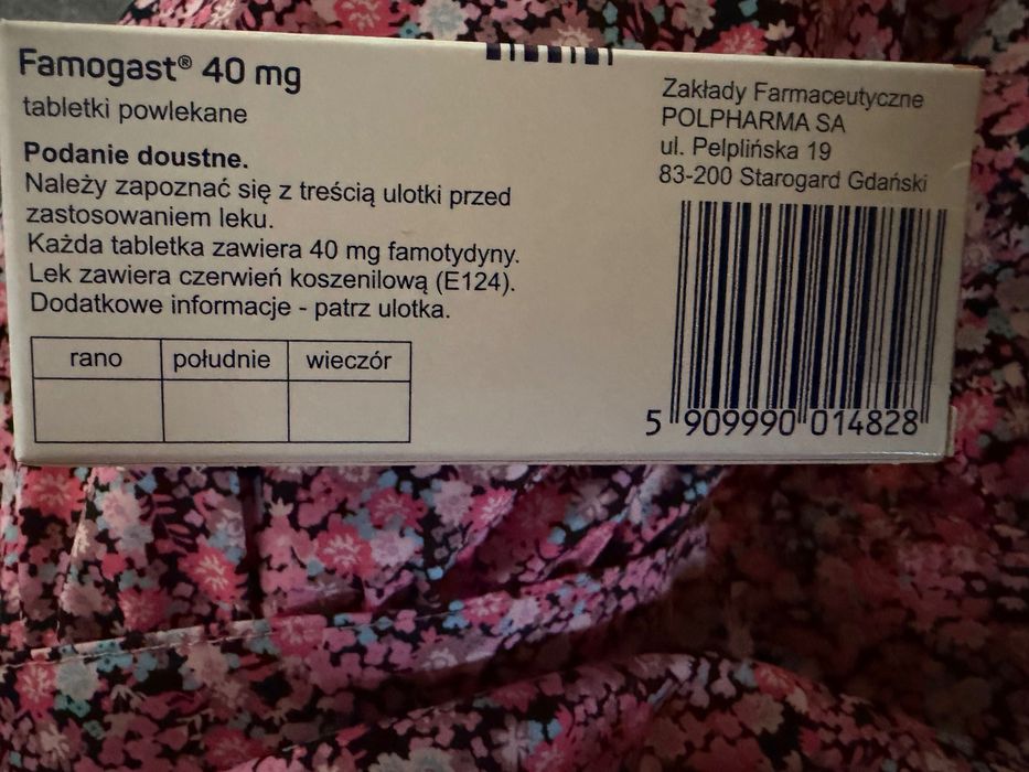 Famogast 40 mg, 60 tabletek