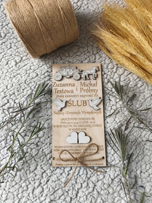 Grawerowane zaproszenia ślubne
